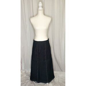 NWT Terry Lewis Plus Size 3XL A-Line Denim Jean Skirt Midi Dark Seamed Slimming